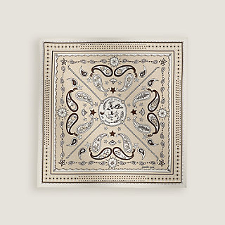 エルメス　LESBANDANASDESOIE SILK BANDANAS Hermès Silk Bandana Bride E Destan Handmade Multi-use No Box